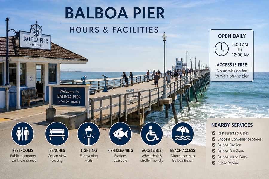 Balboa Pier Hours and Facilities